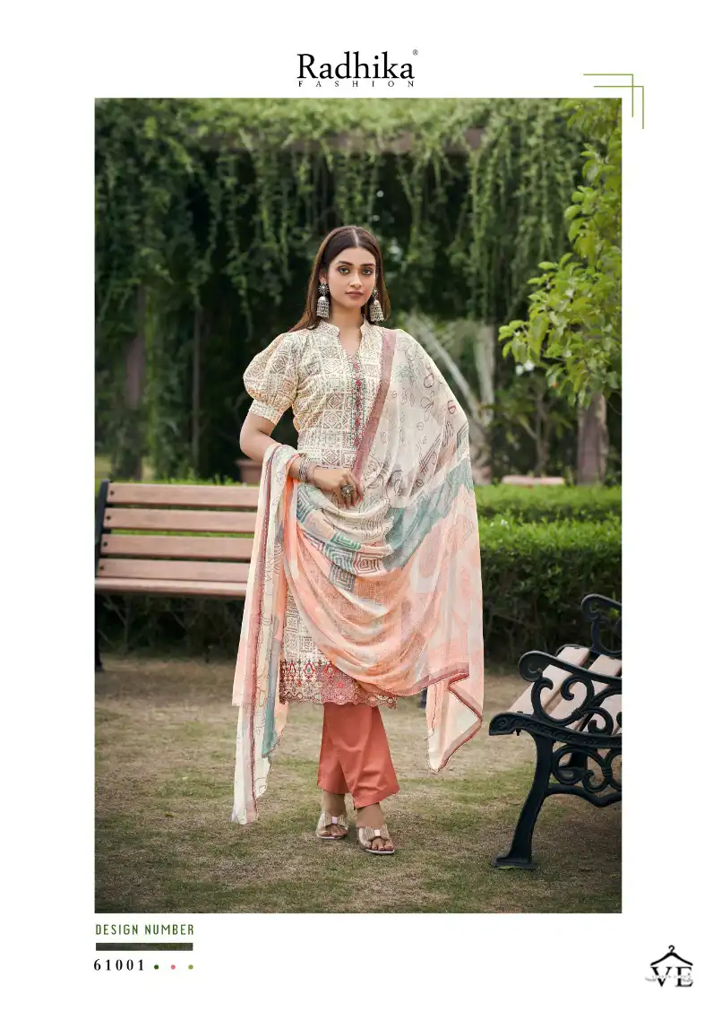 Radhika Fashion Azara Cotton Wholesale Designer Salwar Suit Catalog — Wholesale Salwar Suits, MPA wholesale from Surat - Gallery Image 3