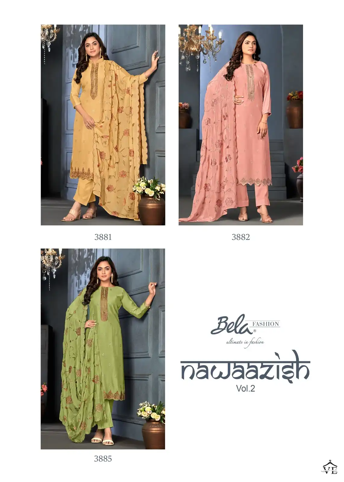 Bela Nawaazish Vol 2 Cotton Silk Wholesale Designer Salwar Suit Catalog — Wholesale Salwar Suits, MPA wholesale from Surat - Gallery Image 8