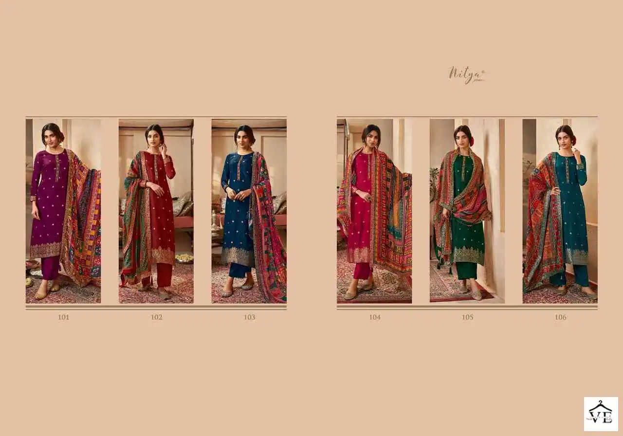 LT Nitya Nayab Dola Jacquard Wholesale Designer Salwar Suit Catalog — Wholesale Salwar Suits, MPA wholesale from Surat — view 6