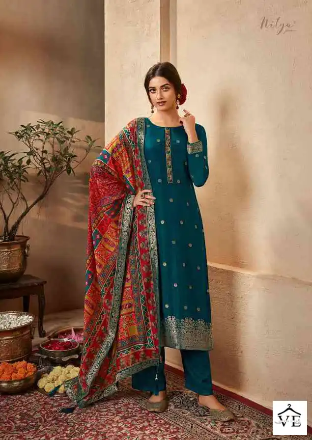 LT Nitya Nayab Dola Jacquard Wholesale Designer Salwar Suit Catalog — Wholesale Salwar Suits, MPA wholesale from Surat - Gallery Image 2