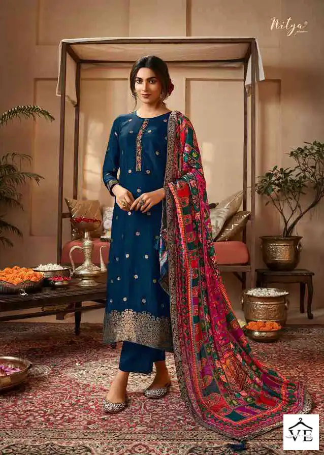 LT Nitya Nayab Dola Jacquard Wholesale Designer Salwar Suit Catalog — Wholesale Salwar Suits, MPA wholesale from Surat - Gallery Image 4