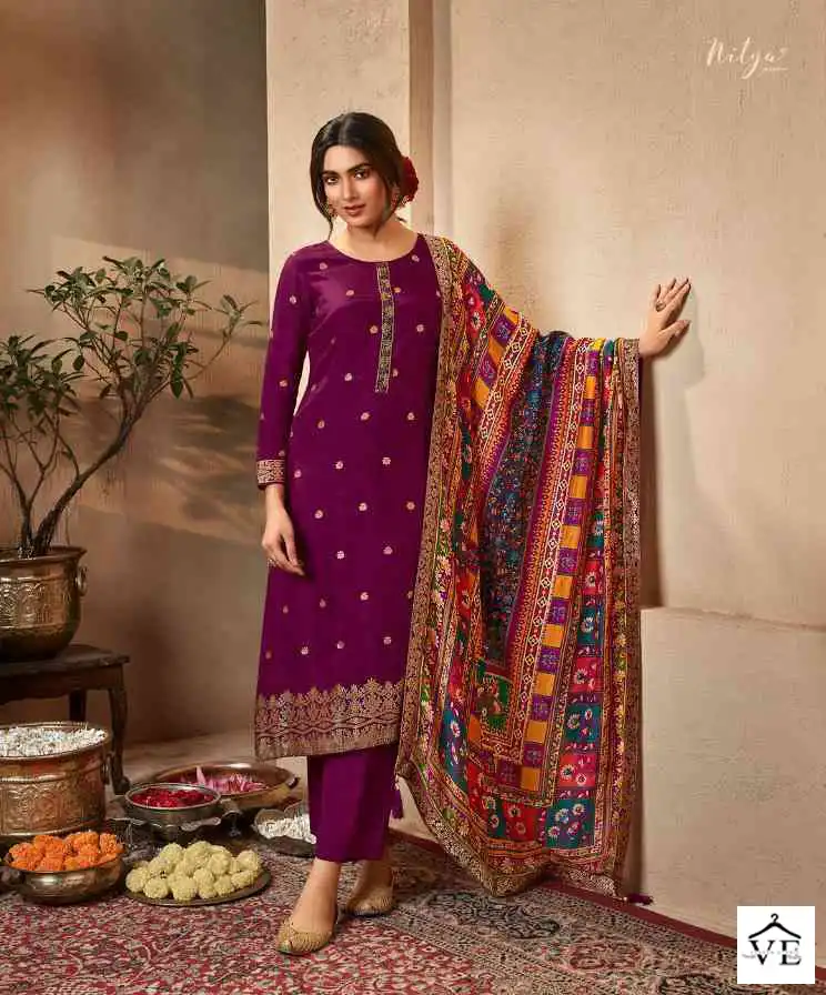 LT Nitya Nayab Dola Jacquard Wholesale Designer Salwar Suit Catalog — Wholesale Salwar Suits, MPA wholesale from Surat - Gallery Image 5