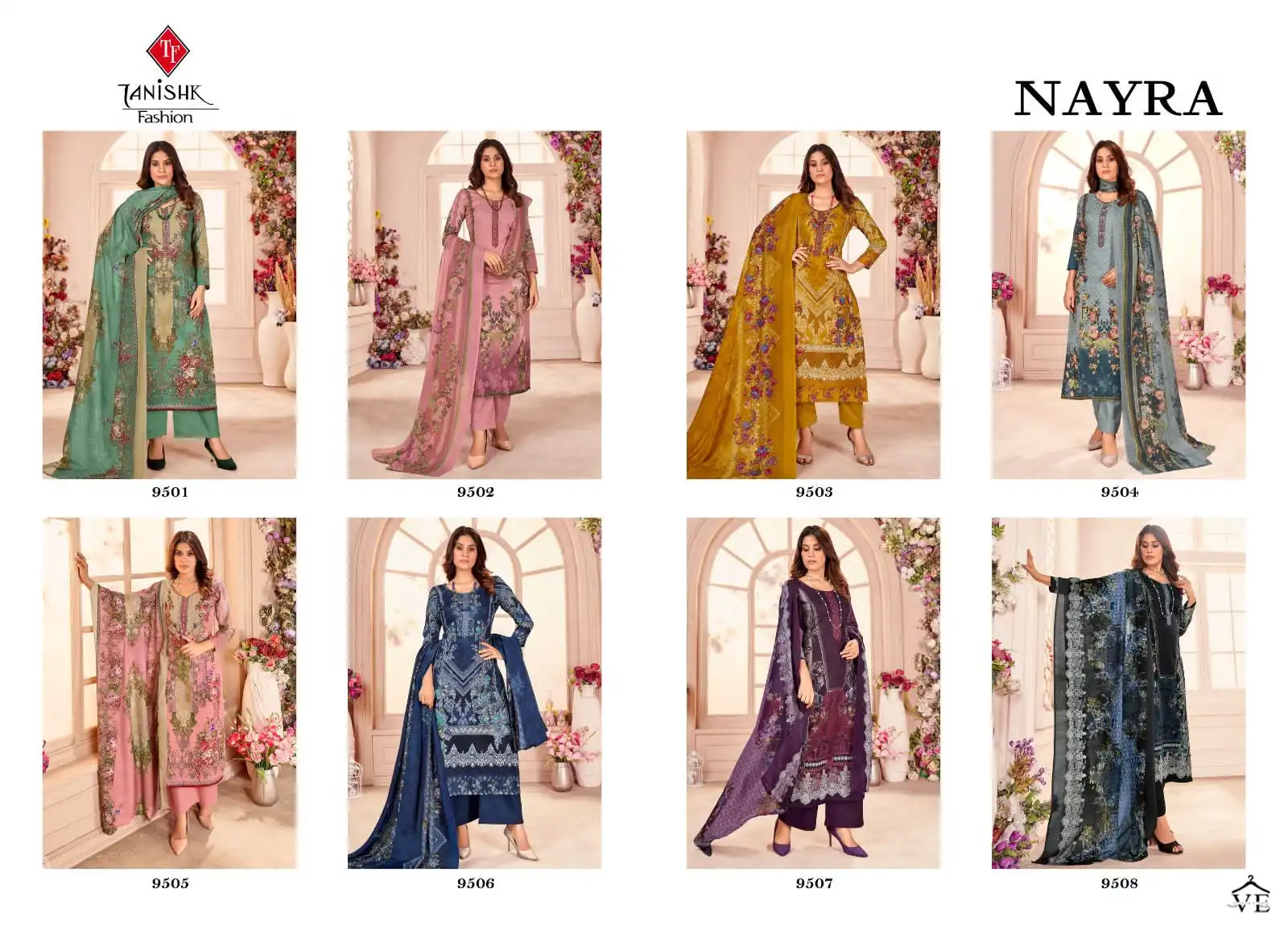 Tanishk Fashion Nayra Pure Cameric Cotton Wholesale Pakistani Salwar Suit Catalog — Wholesale Salwar Suits, MPA wholesale from Surat — view 9