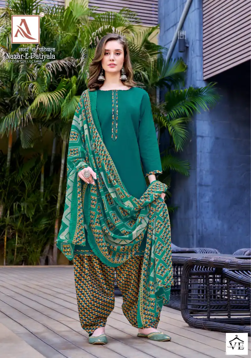 Alok Suits Nazar Rayon Wholesale Salwar Suit Catalog — Wholesale Salwar Suits, MPA wholesale from Surat - Gallery Image 6