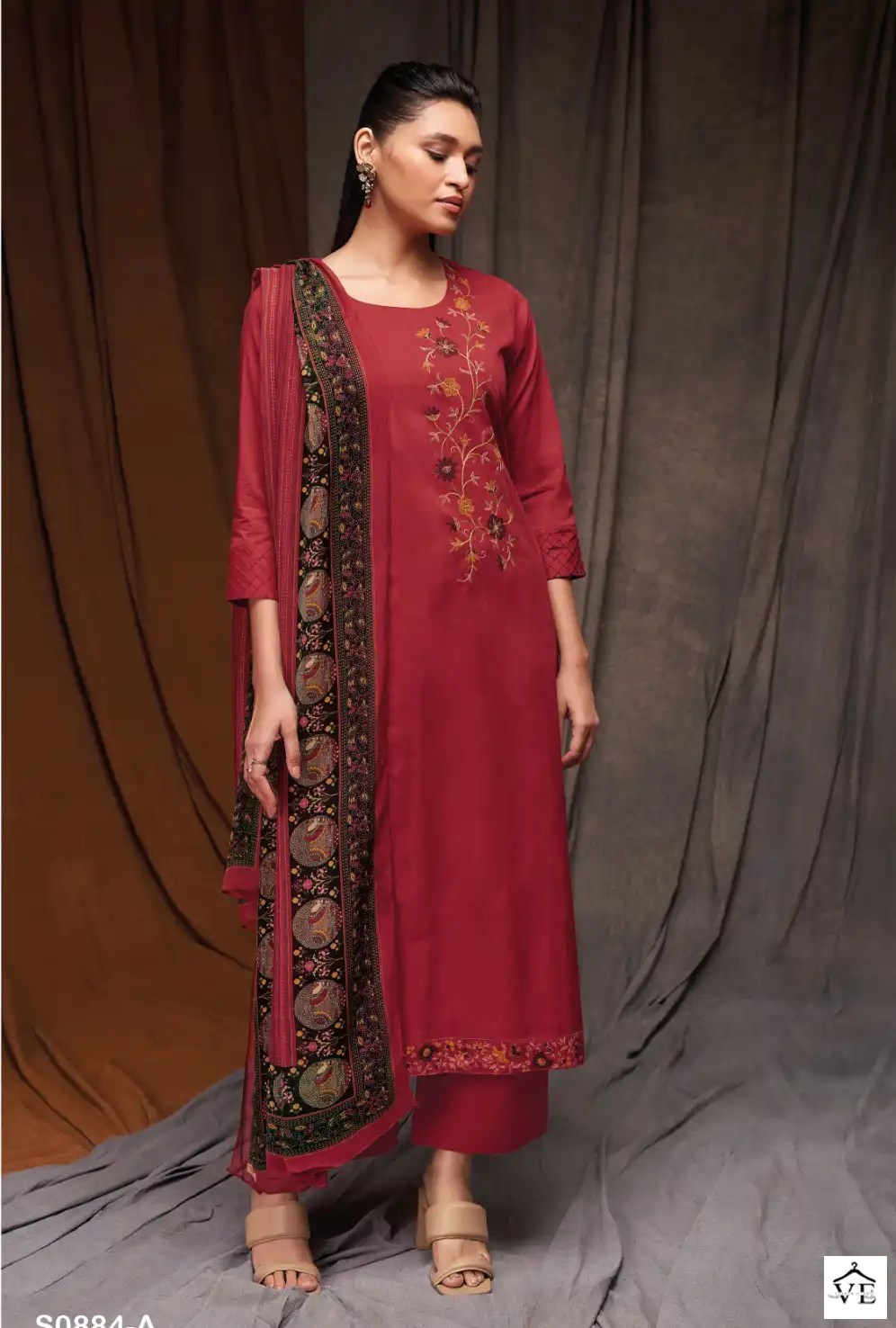 Ganga Nazaria 884 Premium Cotton Wholesale Designer Salwar Suit Catalog — Wholesale Salwar Suits, Ganga wholesale from Surat - Gallery Image 2