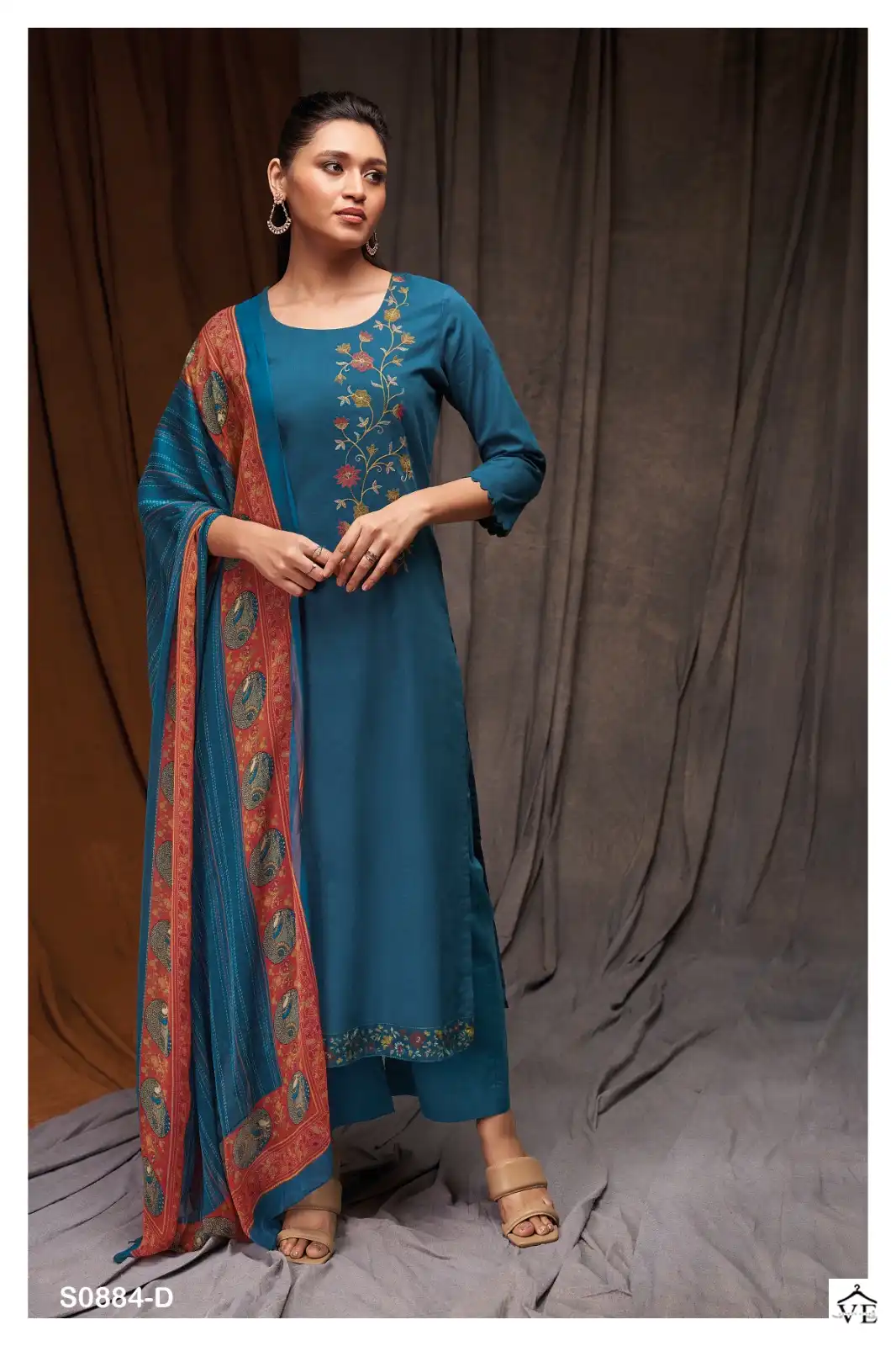 Ganga Nazaria 884 Premium Cotton Wholesale Designer Salwar Suit Catalog — Wholesale Salwar Suits, Ganga wholesale from Surat - Gallery Image 4