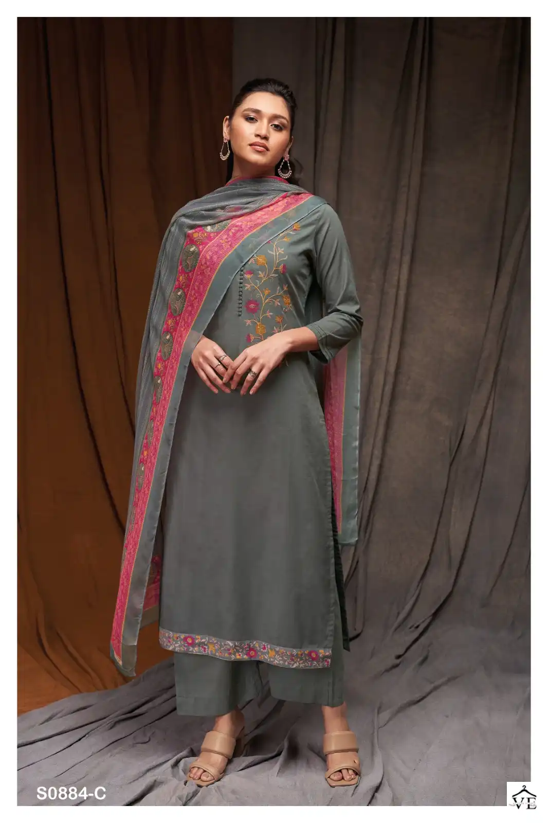 Ganga Nazaria 884 Premium Cotton Wholesale Designer Salwar Suit Catalog — Wholesale Salwar Suits, Ganga wholesale from Surat - Gallery Image 5