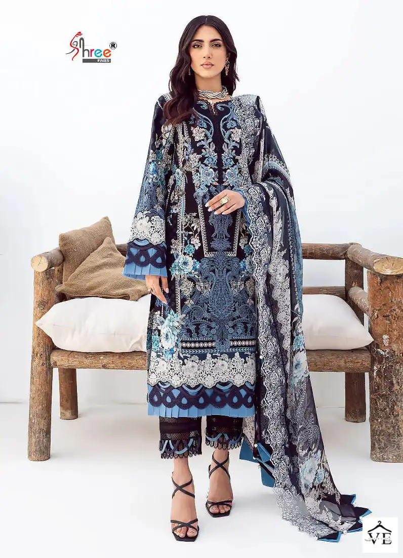 Shree Fabs Needle Wonder Lawn Collection Cotton Wholesale Pakistani Salwar Suit Catalog — Wholesale Salwar Suits, MPA wholesale from Surat - Gallery Image 2