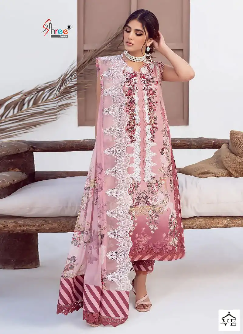 Shree Fabs Needle Wonder Lawn Collection Cotton Wholesale Pakistani Salwar Suit Catalog — Wholesale Salwar Suits, MPA wholesale from Surat - Gallery Image 3