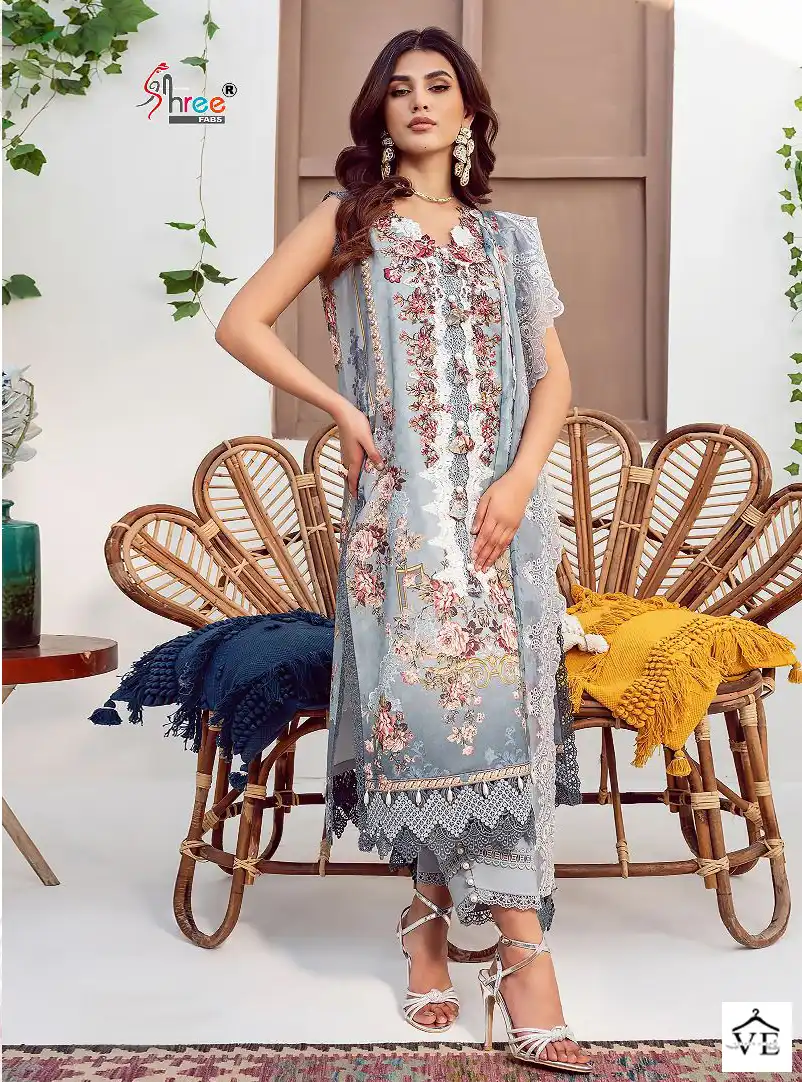 Shree Fabs Needle Wonder Lawn Collection Cotton Wholesale Pakistani Salwar Suit Catalog — Wholesale Salwar Suits, MPA wholesale from Surat - Gallery Image 6