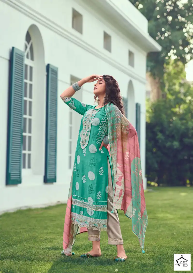 Jayvijay New&Now Vol10 Pure Moga Silk Wholesale Designer Salwar Suit Catalog — Wholesale Salwar Suits, MPA wholesale from Surat - Gallery Image 3