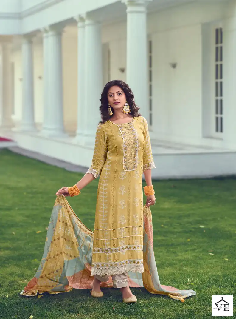 Jayvijay New&Now Vol10 Pure Moga Silk Wholesale Designer Salwar Suit Catalog — Wholesale Salwar Suits, MPA wholesale from Surat - Gallery Image 4