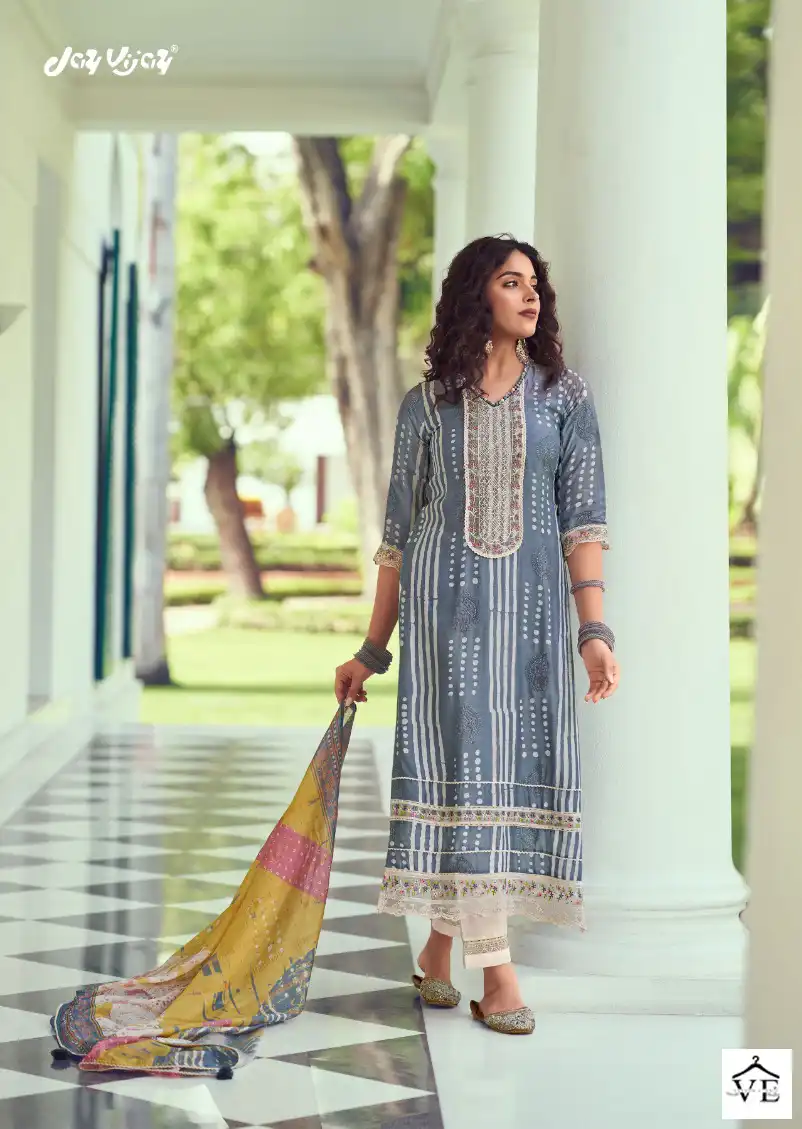 Jayvijay New&Now Vol10 Pure Moga Silk Wholesale Designer Salwar Suit Catalog — Wholesale Salwar Suits, MPA wholesale from Surat - Gallery Image 6