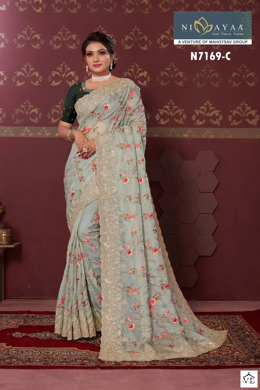 Mahotsav Nimaya Chand Vol 02 Organza Satin Silk Wholesale Designer Sarees Catalog — Wholesale Sarees, MPA wholesale from Surat - Gallery Image 15