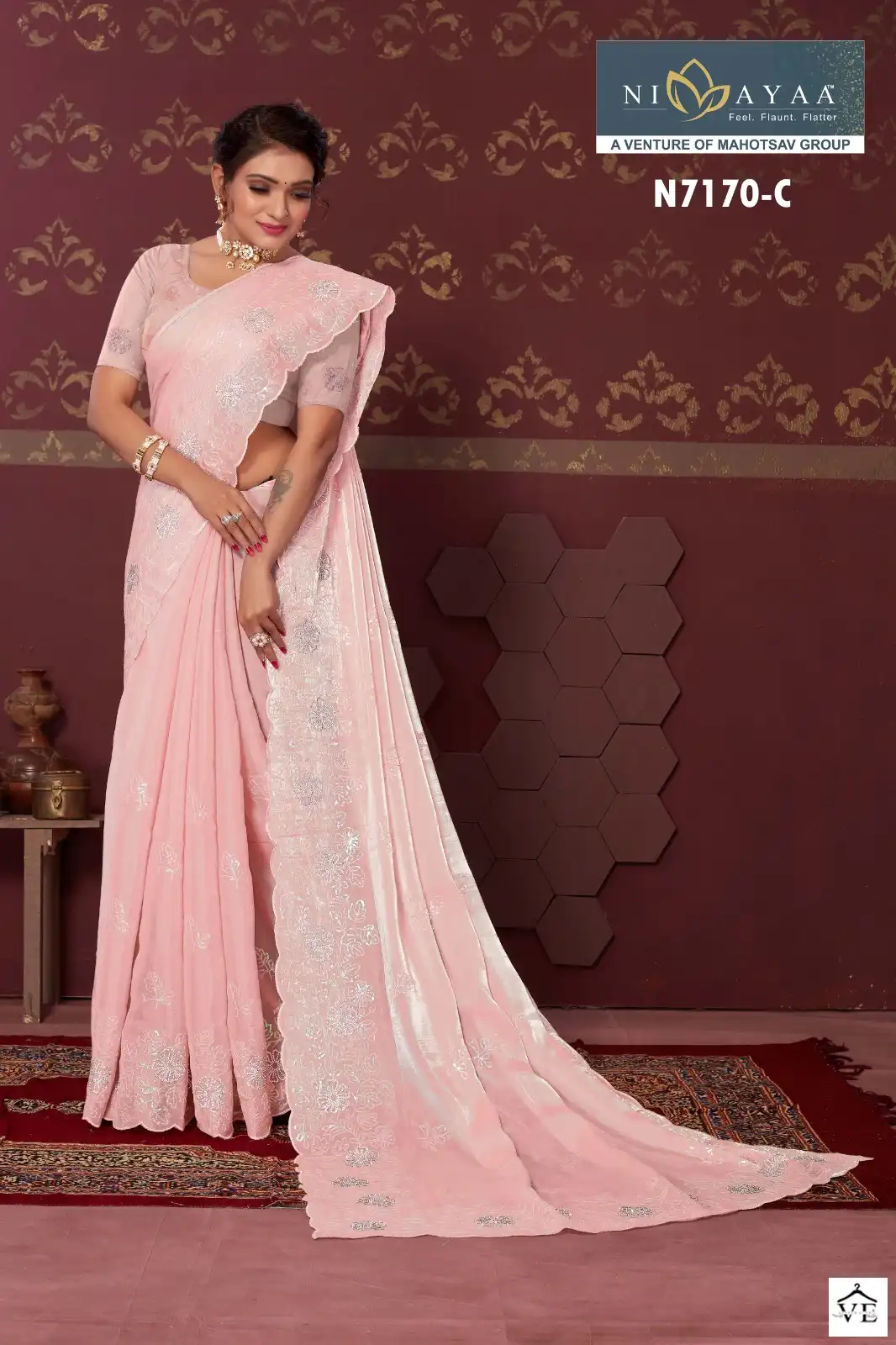 Mahotsav Nimaya Chand Vol 02 Organza Satin Silk Wholesale Designer Sarees Catalog — Wholesale Sarees, MPA wholesale from Surat - Gallery Image 4