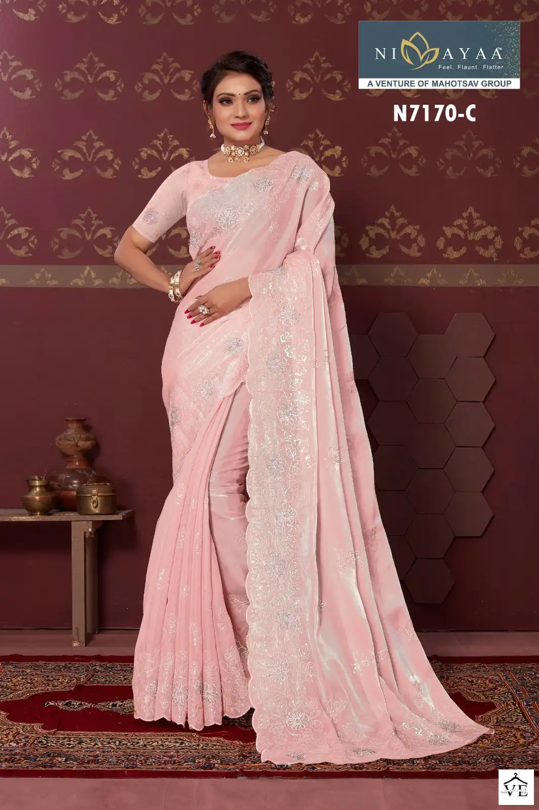 Mahotsav Nimaya Chand Vol 02 Organza Satin Silk Wholesale Designer Sarees Catalog — Wholesale Sarees, MPA wholesale from Surat - Gallery Image 6