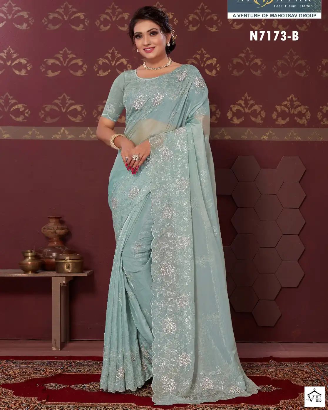 Mahotsav Nimaya Chand Vol 02 Organza Satin Silk Wholesale Designer Sarees Catalog — Wholesale Sarees, MPA wholesale from Surat — view 1