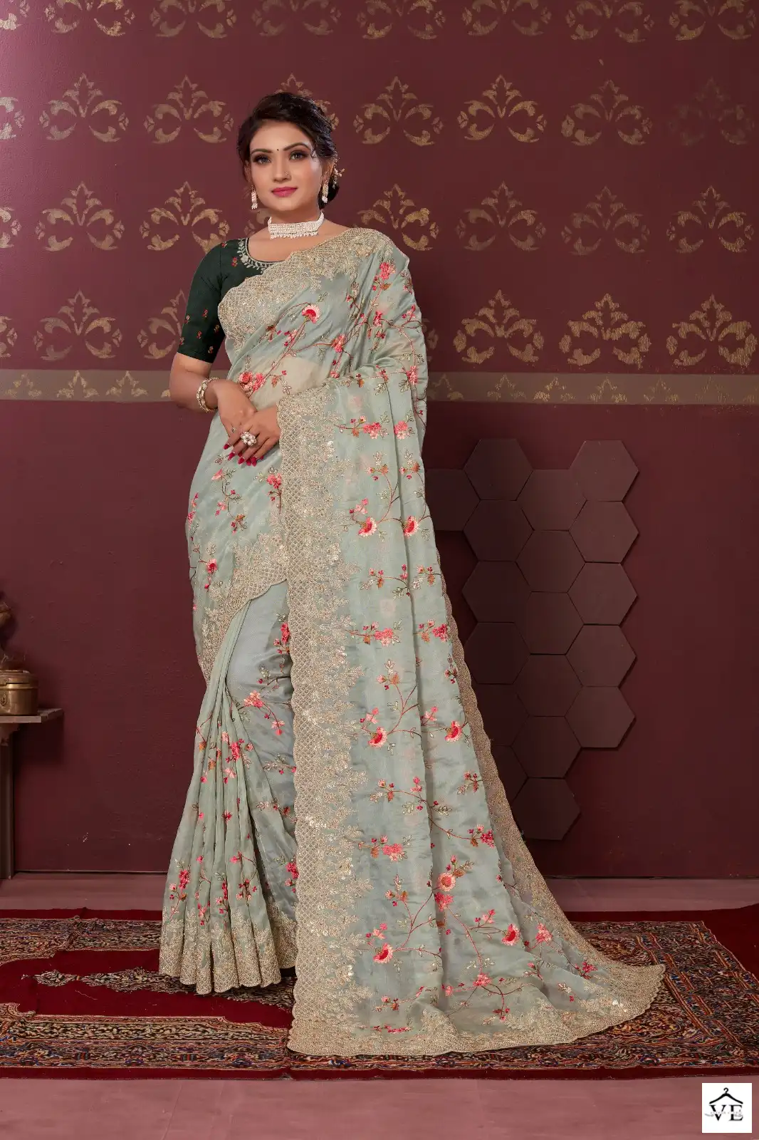 Mahotsav Nimaya Chand Vol 02 Organza Satin Silk Wholesale Designer Sarees Catalog — Wholesale Sarees, MPA wholesale from Surat - Gallery Image 9