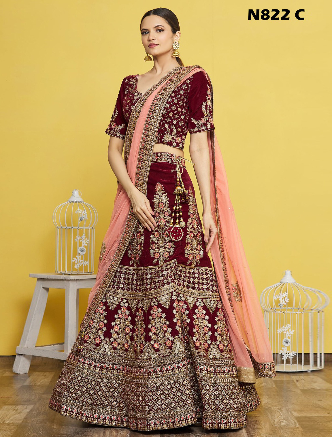 Mahotsav Nimaya N800 Velvet Wholesale Lehenga Catalog