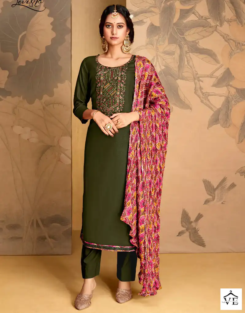 Levisha Nivisha Vol 4 Rayon Wholesale Salwar Suit Catalog — Wholesale Salwar Suits, Levisha wholesale from Surat — view 1