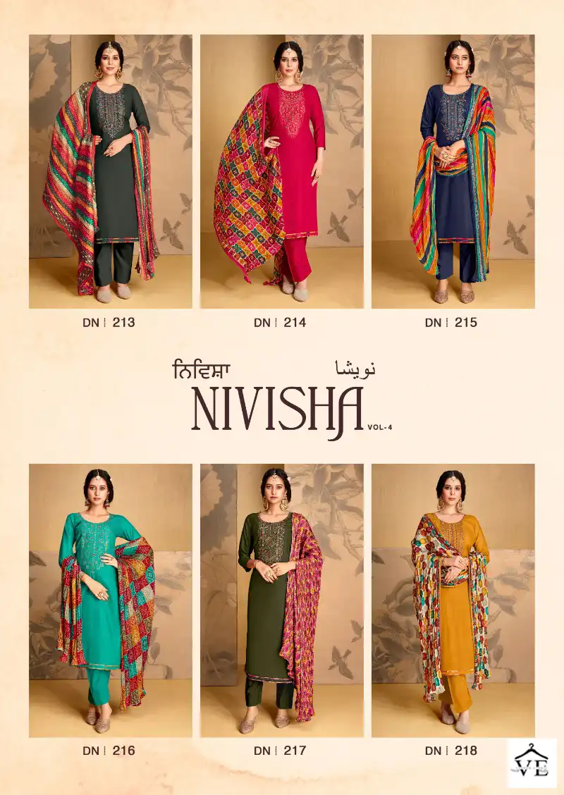 Levisha Nivisha Vol 4 Rayon Wholesale Salwar Suit Catalog — Wholesale Salwar Suits, Levisha wholesale from Surat — view 7