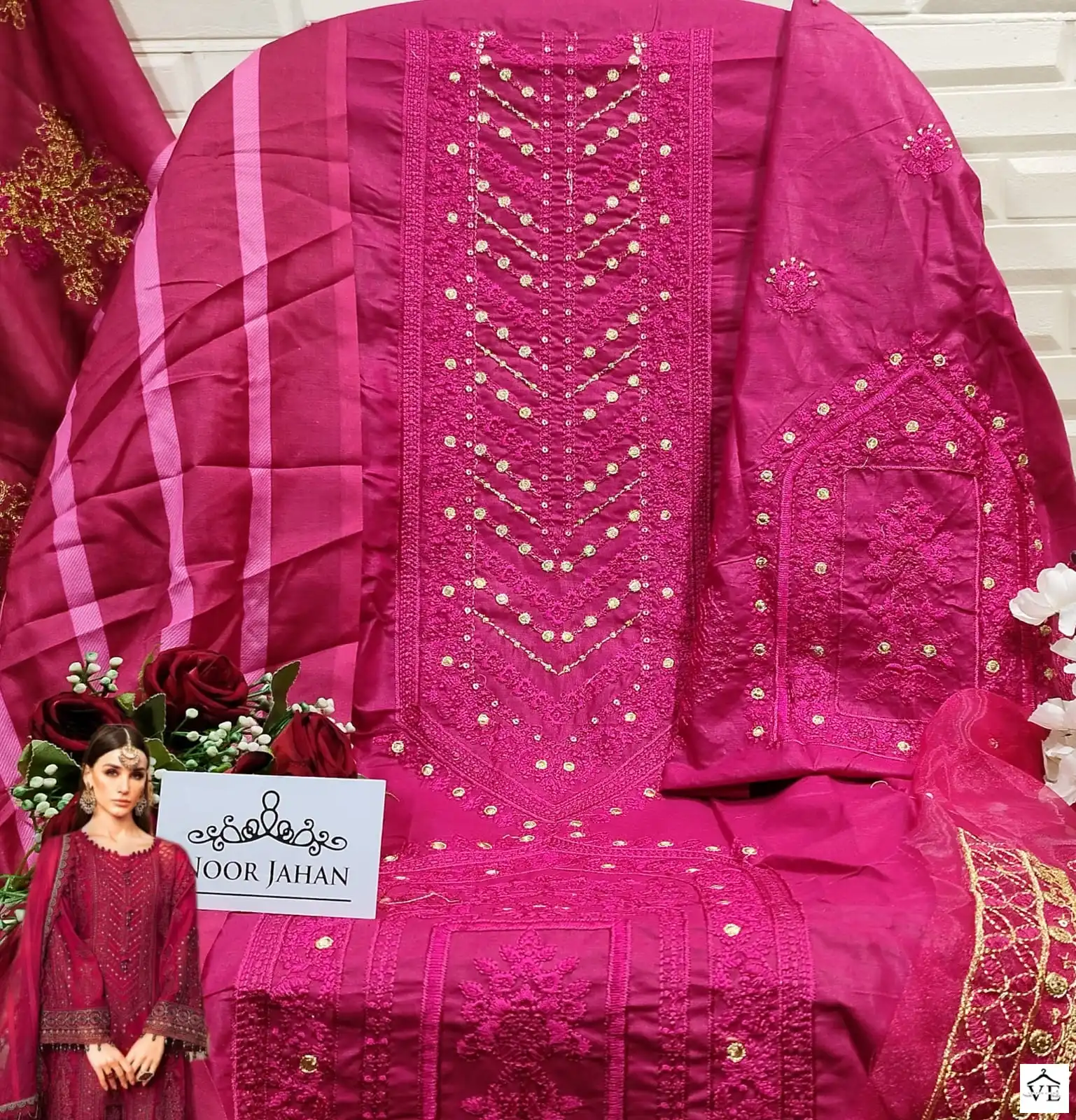Vardan Ethnic Nj 16 Cotton Wholesale Pakistani Salwar Suit Catalog — Wholesale Salwar Suits, MPA wholesale from Surat - Gallery Image 2