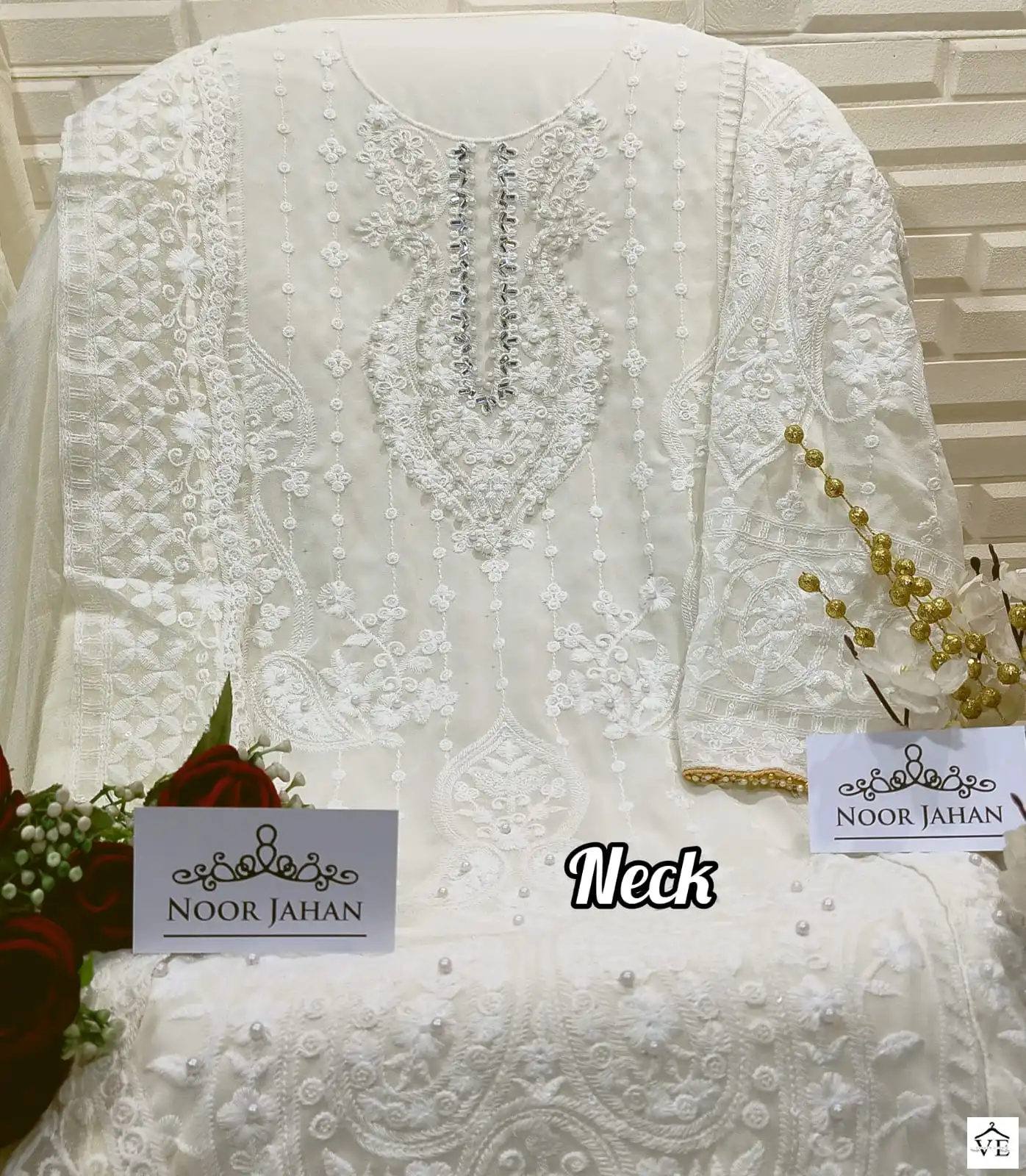 Vardan Ethnic NJ 18 Faux Georgette Wholesale Pakistani Salwar Suit — Wholesale Salwar Suits, MPA wholesale from Surat — view 4