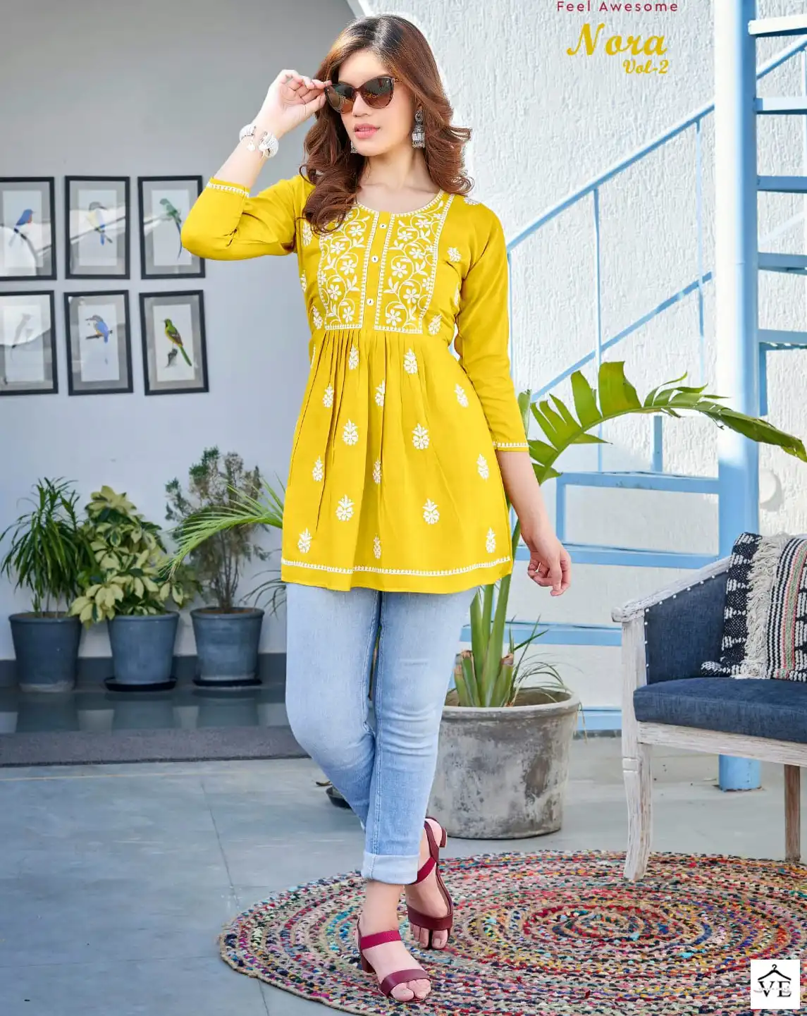Ossm Nora Vol 02 Heavy Rayon Wholesale Kurtis Catalog — Wholesale Kurtis, MPA wholesale from Surat — view 1