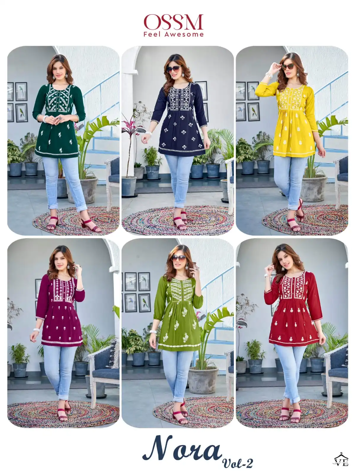 Ossm Nora Vol 02 Heavy Rayon Wholesale Kurtis Catalog — Wholesale Kurtis, MPA wholesale from Surat — view 7