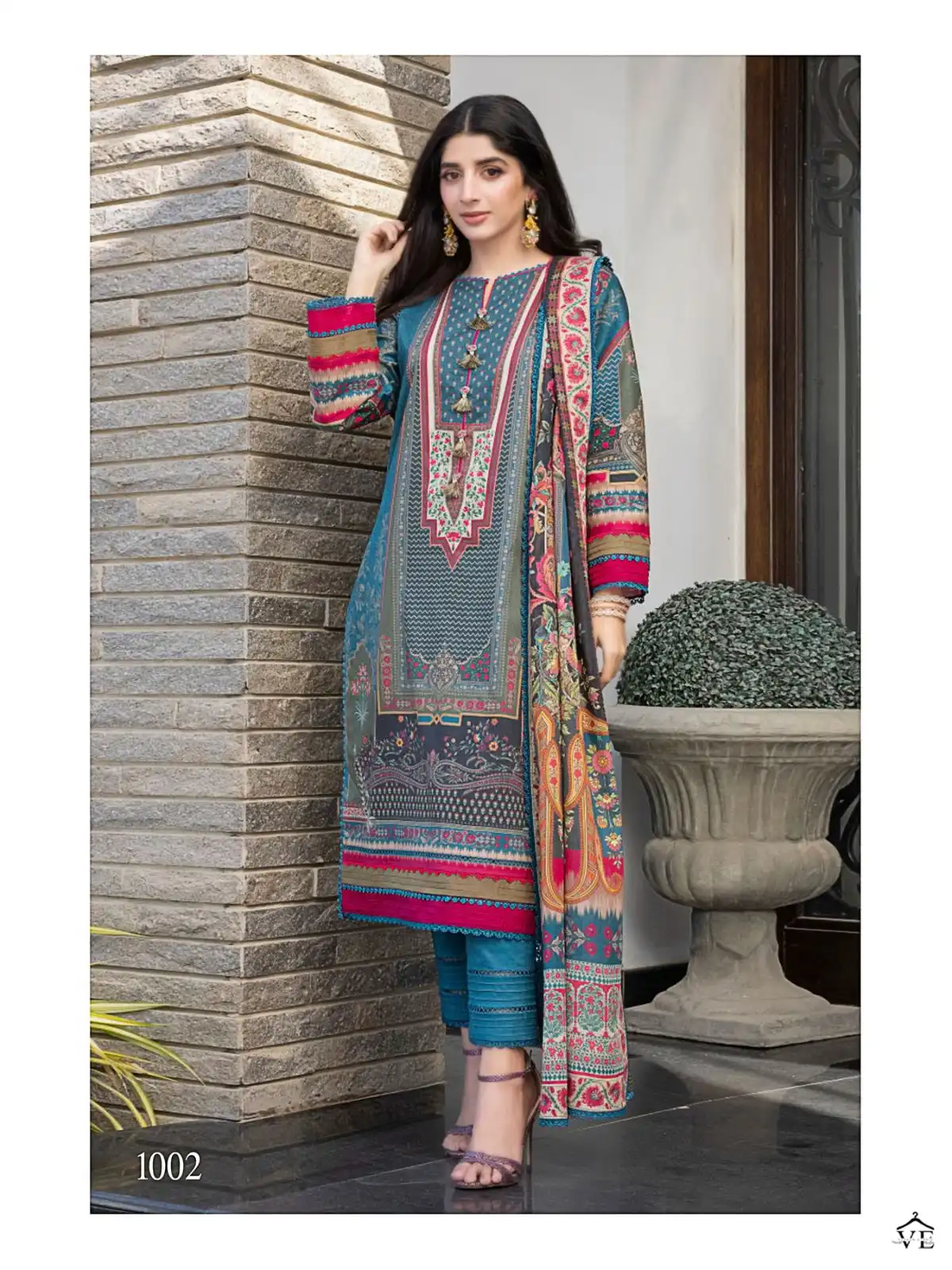 Mumtaz Fab Nureh Cambric Wholesale Pakistani Salwar Suit Catalog — Wholesale Salwar Suits, MPA wholesale from Surat — view 2