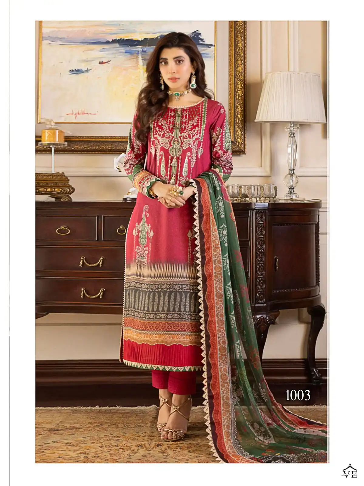 Mumtaz Fab Nureh Cambric Wholesale Pakistani Salwar Suit Catalog — Wholesale Salwar Suits, MPA wholesale from Surat — view 3
