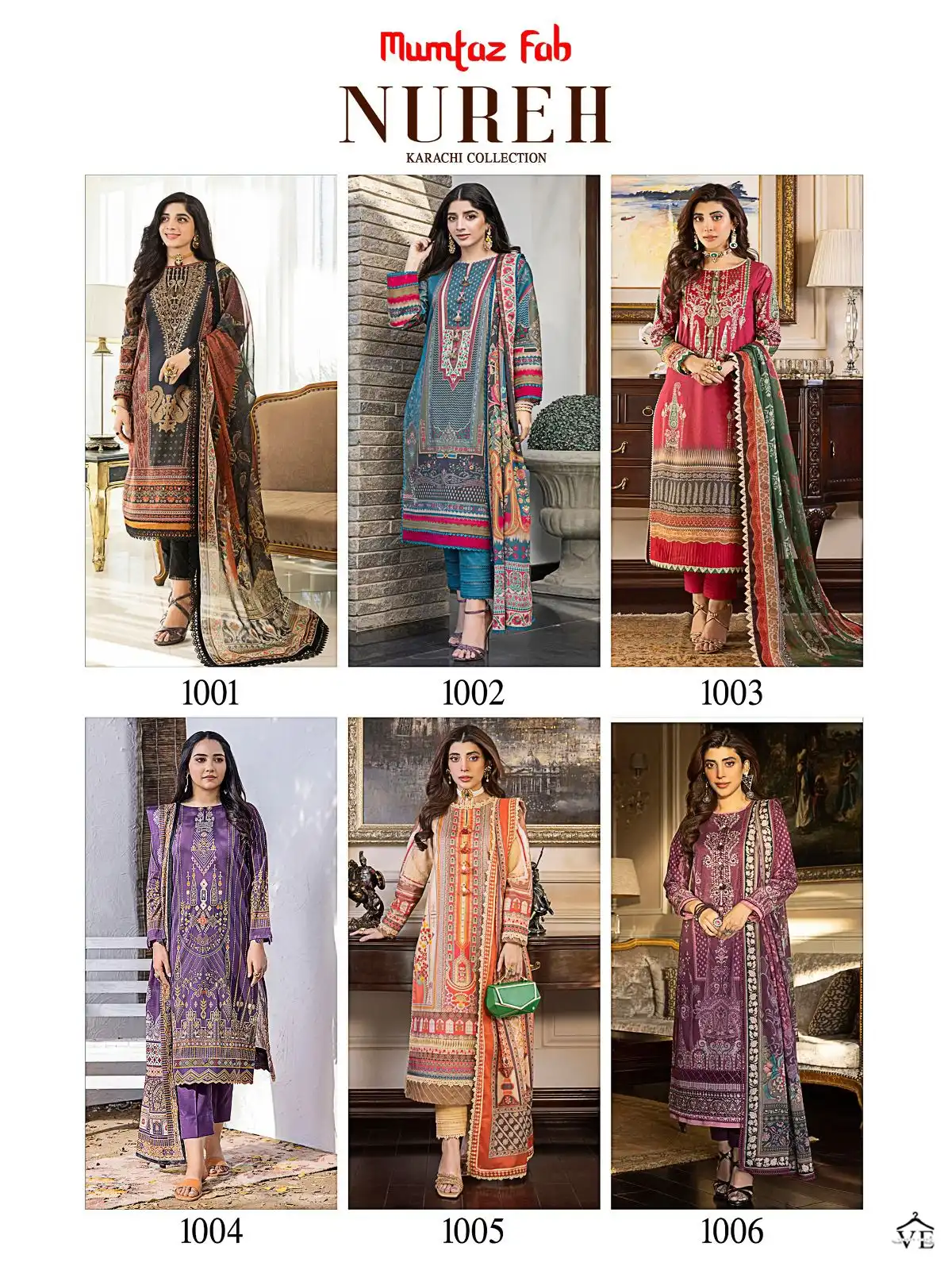 Mumtaz Fab Nureh Cambric Wholesale Pakistani Salwar Suit Catalog — Wholesale Salwar Suits, MPA wholesale from Surat — view 7