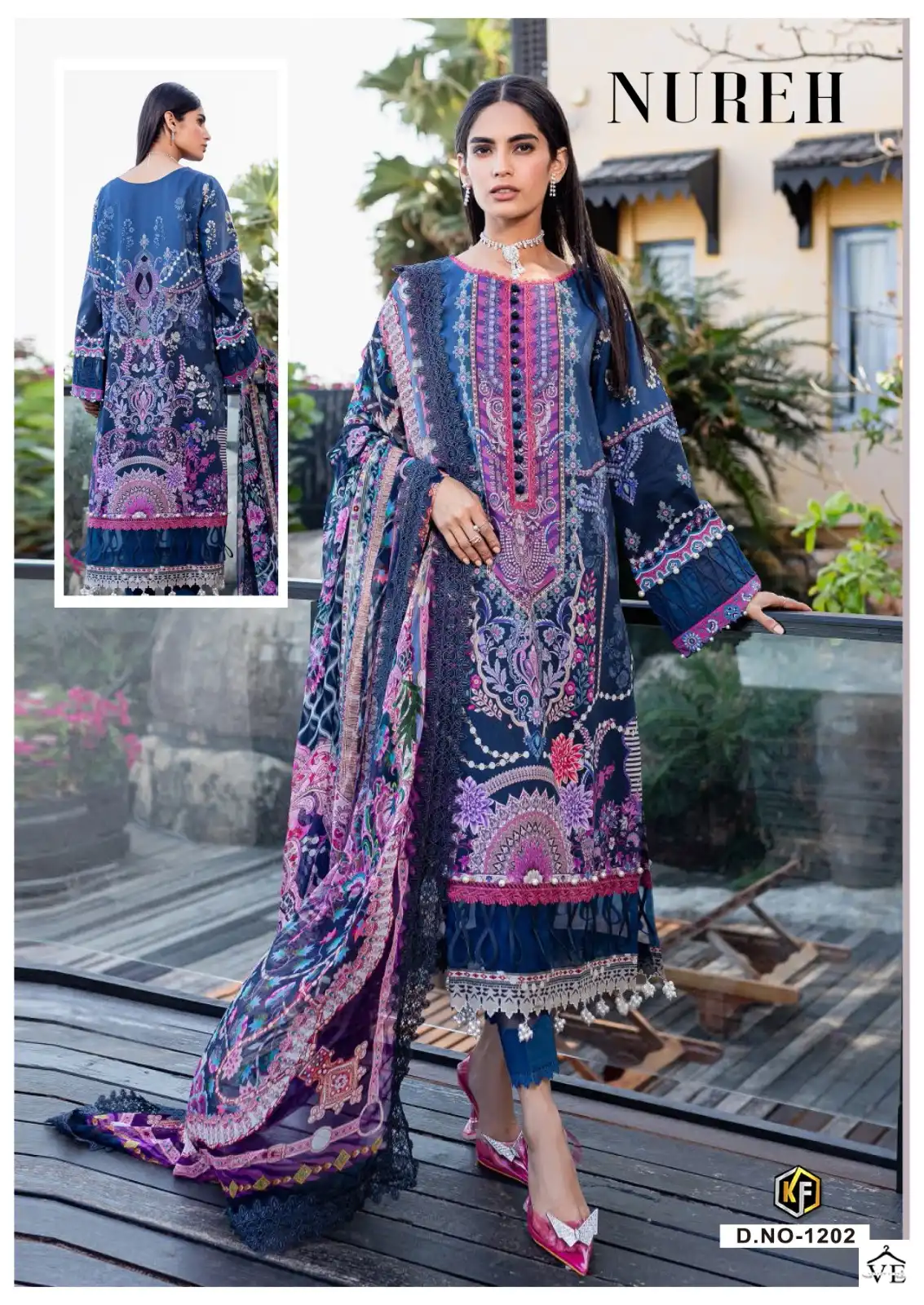 Keval Fab Nureh Vol 12 Cotton Wholesale Pakistani Salwar Suit Catalog — Wholesale Salwar Suits, MPA wholesale from Surat - Gallery Image 2