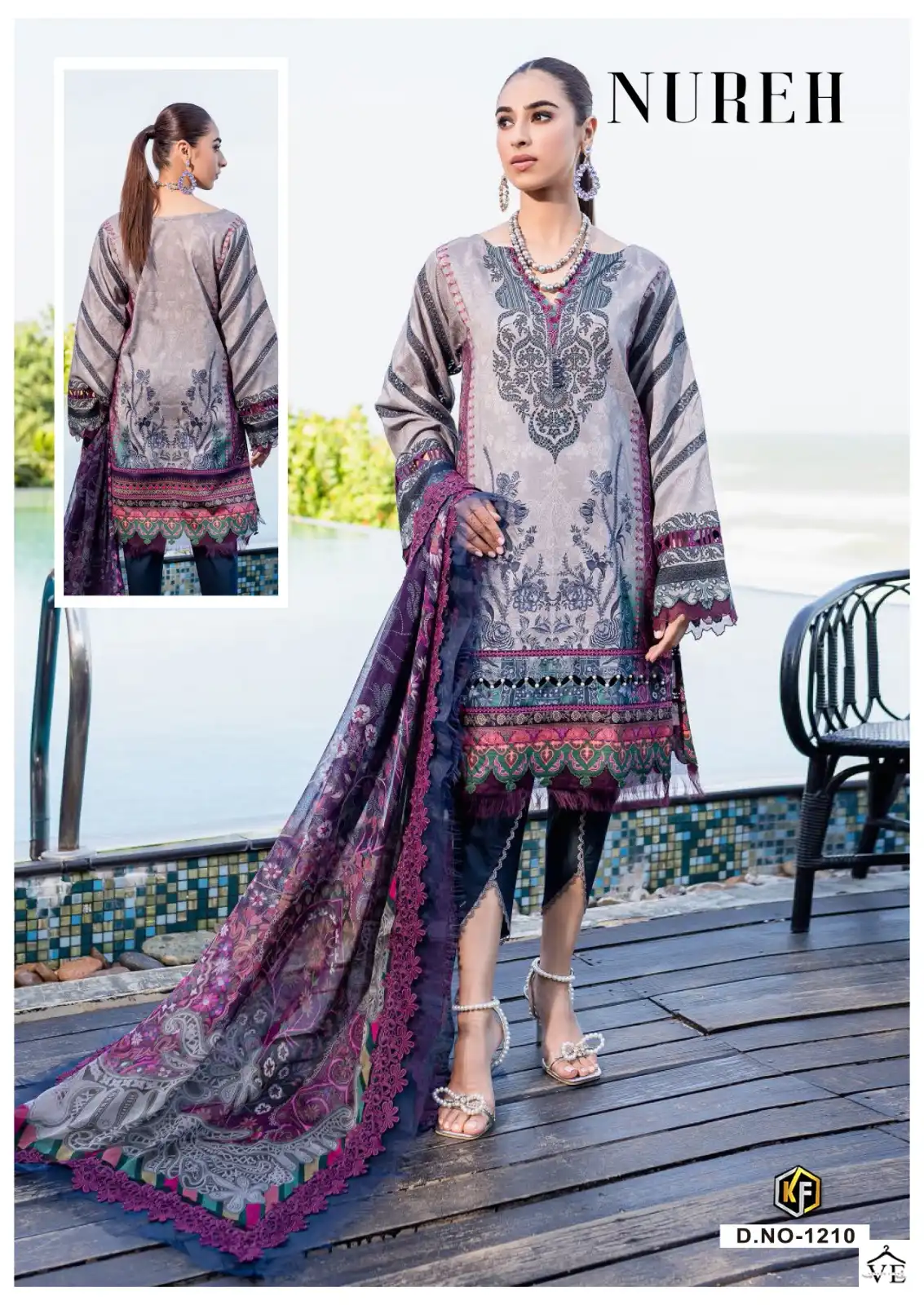 Keval Fab Nureh Vol 12 Cotton Wholesale Pakistani Salwar Suit Catalog — Wholesale Salwar Suits, MPA wholesale from Surat - Gallery Image 10
