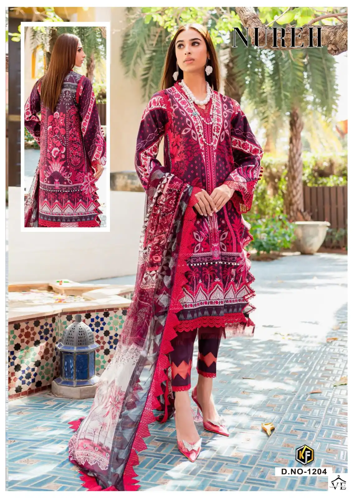 Keval Fab Nureh Vol 12 Cotton Wholesale Pakistani Salwar Suit Catalog — Wholesale Salwar Suits, MPA wholesale from Surat - Gallery Image 4