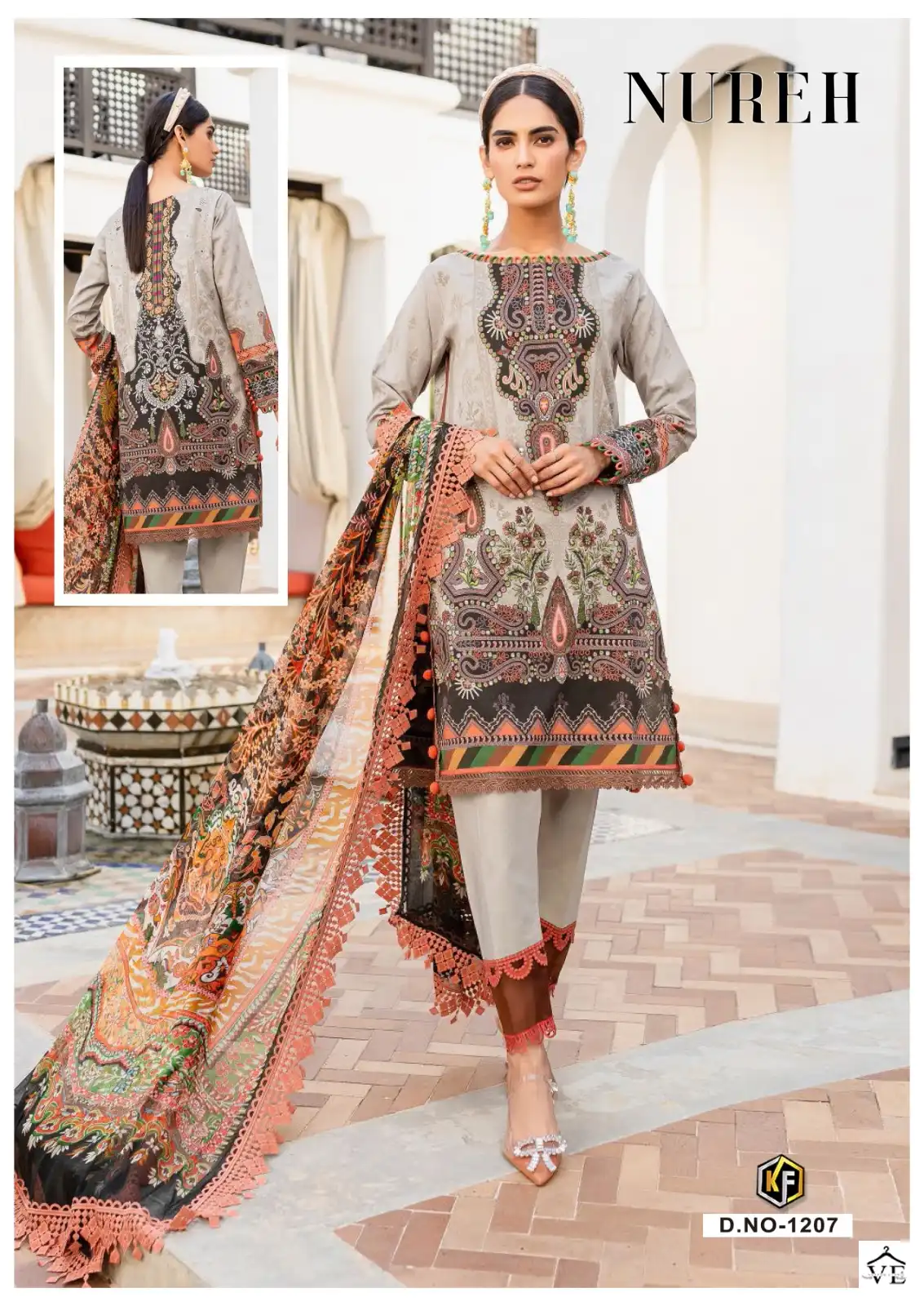 Keval Fab Nureh Vol 12 Cotton Wholesale Pakistani Salwar Suit Catalog — Wholesale Salwar Suits, MPA wholesale from Surat - Gallery Image 6