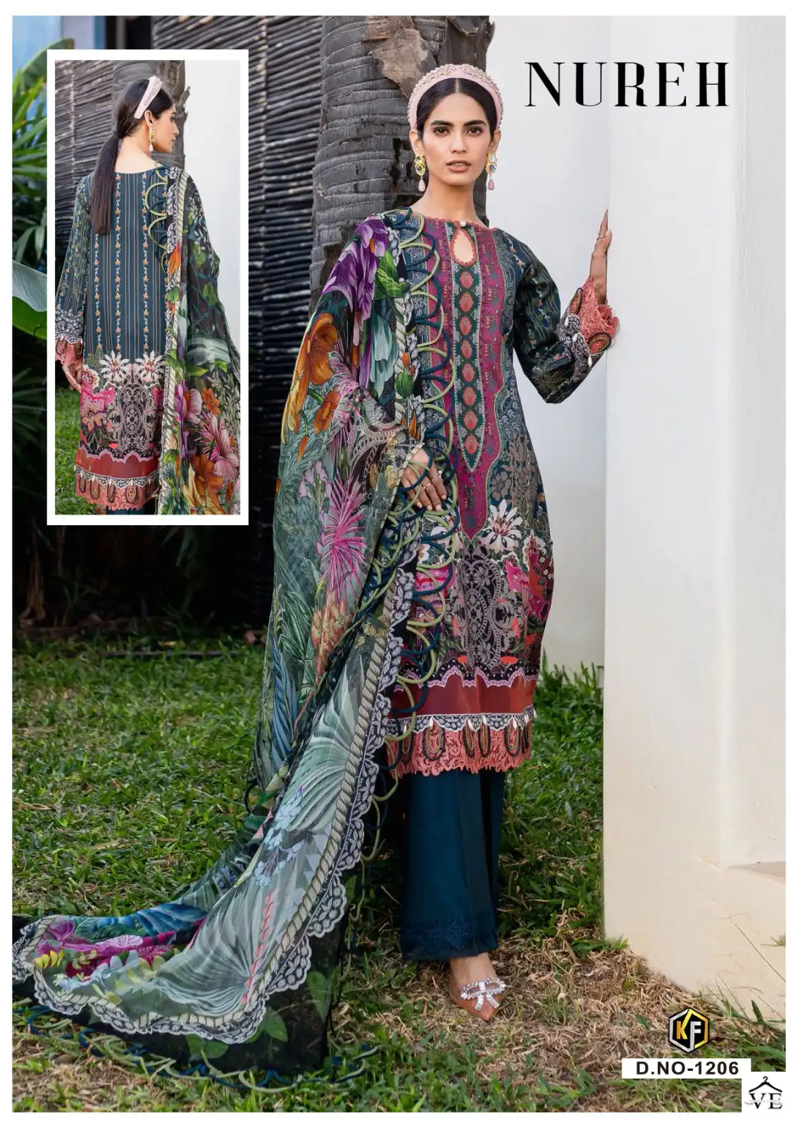 Keval Fab Nureh Vol 12 Cotton Wholesale Pakistani Salwar Suit Catalog — Wholesale Salwar Suits, MPA wholesale from Surat - Gallery Image 7