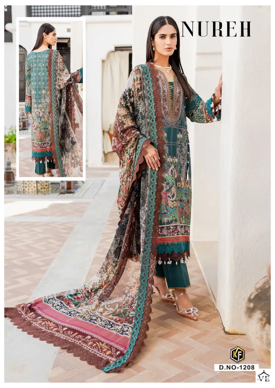 Keval Fab Nureh Vol 12 Cotton Wholesale Pakistani Salwar Suit Catalog — Wholesale Salwar Suits, MPA wholesale from Surat - Gallery Image 9