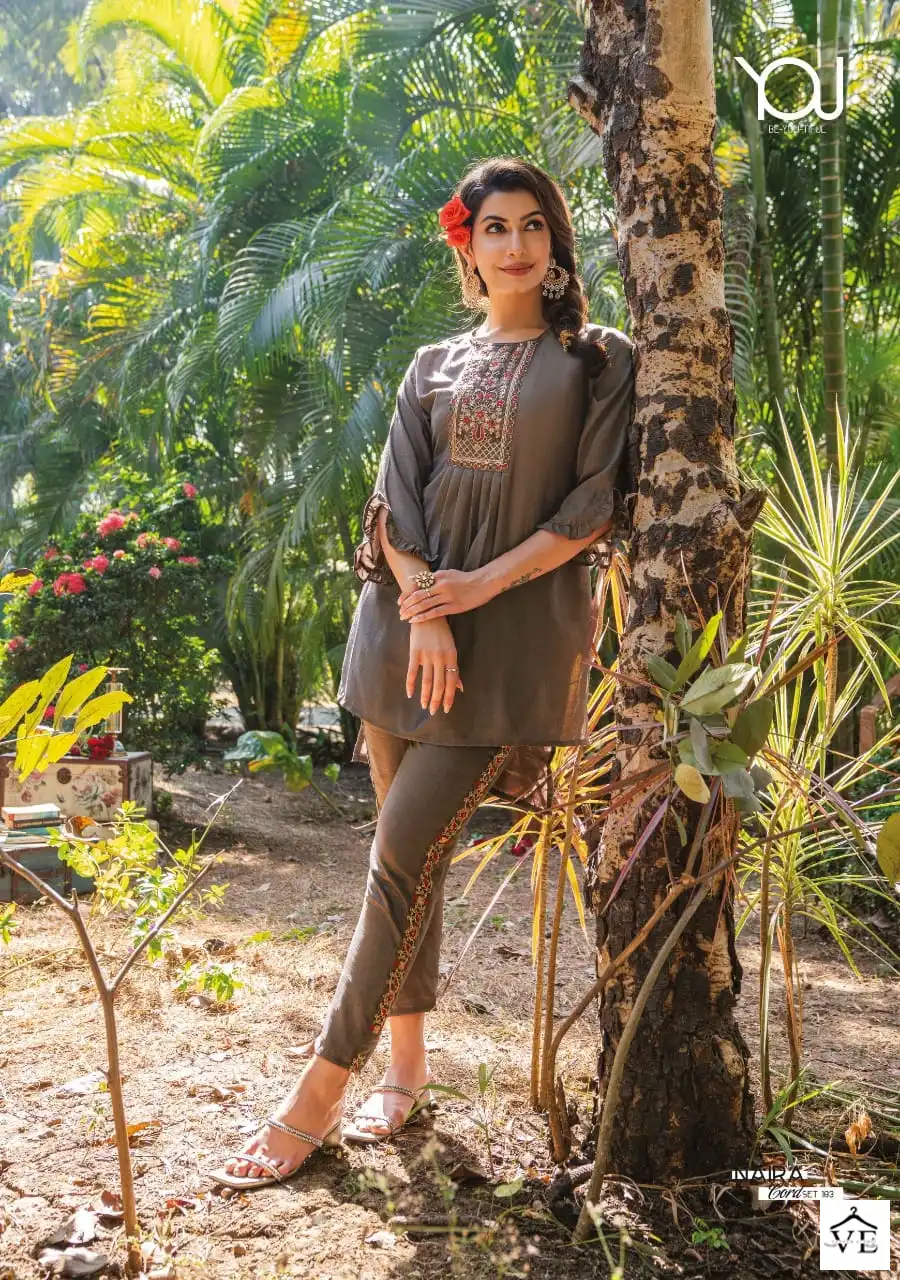 Wanna Naira Heavy Chinon Silk Wholesale Cord Set Catalog — Wholesale Kurtis, MPA wholesale from Surat - Gallery Image 4