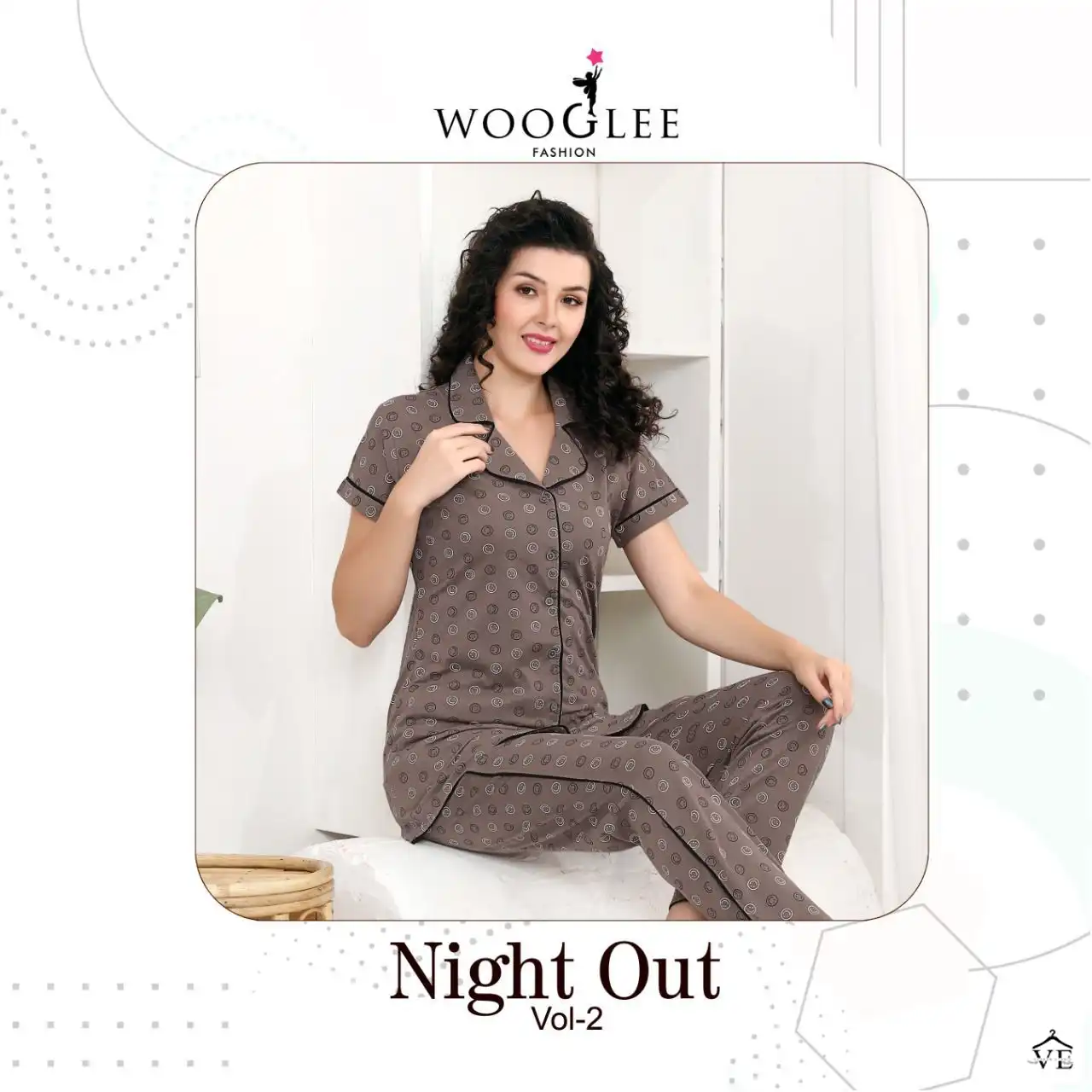 Wooglee Night Out Vol 2 170 Gsm Hosiery Cotton Wholesale Night Suit Catalog — Wholesale Kurtis, MPA wholesale from Surat — view 7