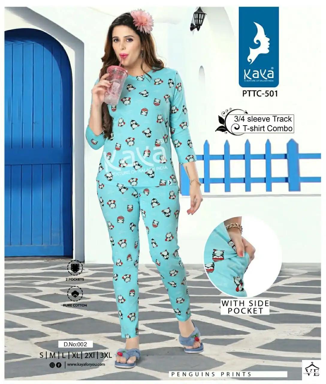 Vardan Ethnic Pocket Cotton Wholesale Night Suit Catalog — Wholesale, MPA wholesale from Surat - Gallery Image 7