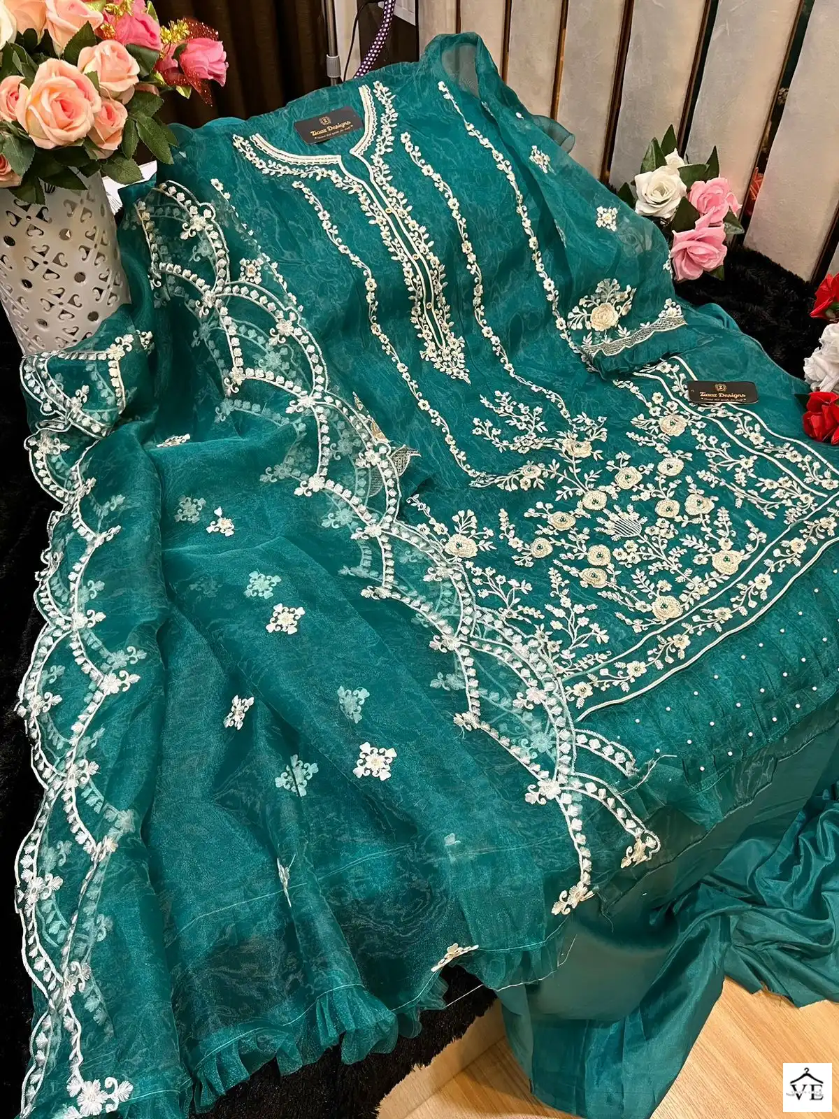Ziaaz Noor Peacock Vol 2 Organza Wholesale Pakistani Salwar Suit Catalog — Wholesale Salwar Suits, MPA wholesale from Surat — view 4