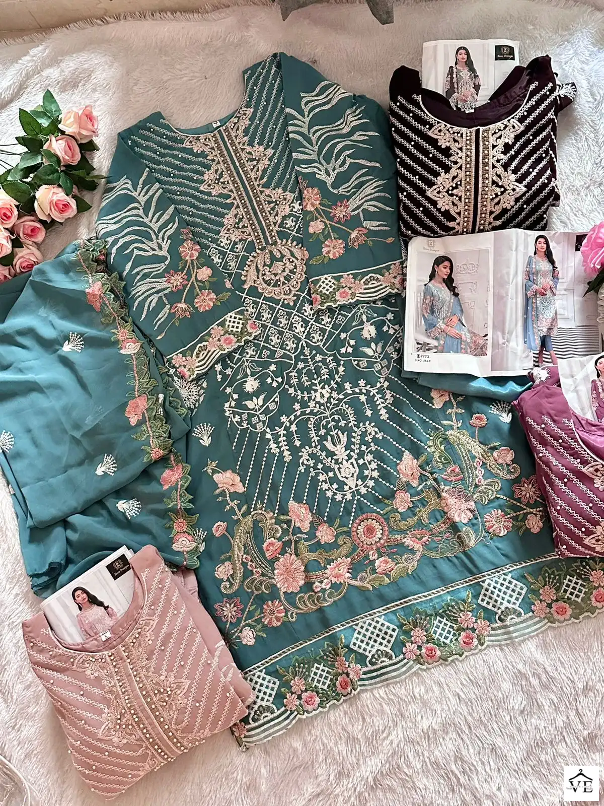 Ziaaz Noorjahan Vol 10 Georgette Wholesale Pakistani Salwar Suit Catalog — Wholesale Salwar Suits, MPA wholesale from Surat - Gallery Image 2