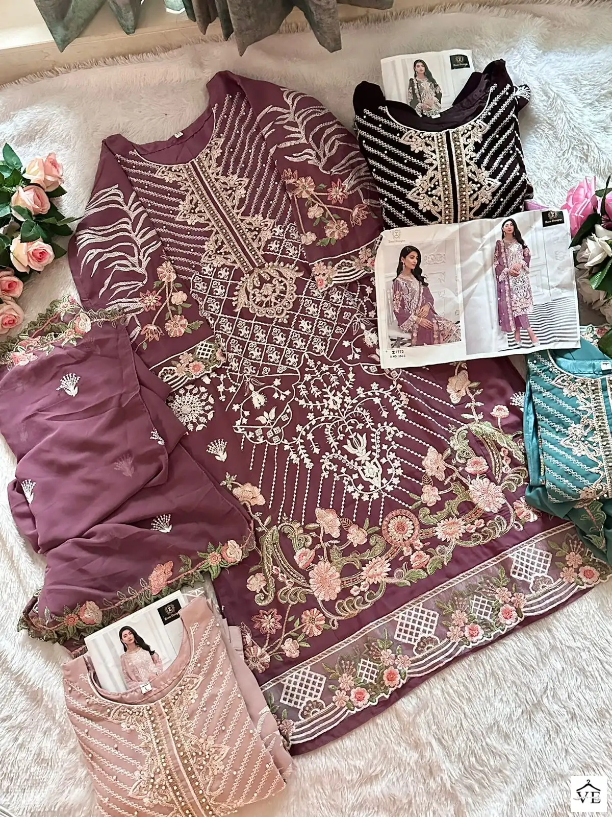 Ziaaz Noorjahan Vol 10 Georgette Wholesale Pakistani Salwar Suit Catalog — Wholesale Salwar Suits, MPA wholesale from Surat - Gallery Image 11