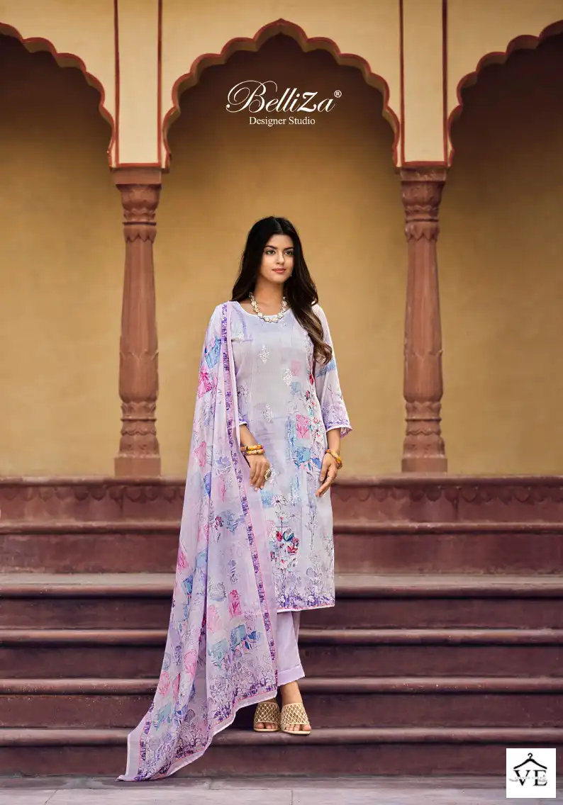 Belliza Designer Orchid Cotton Wholesale Designer Salwar Suit Catalog — Wholesale Salwar Suits, Belliza Designer wholesale from Surat - Gallery Image 2