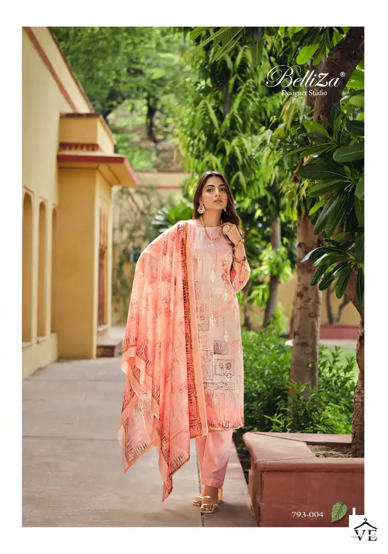 Belliza Designer Orchid Cotton Wholesale Designer Salwar Suit Catalog — Wholesale Salwar Suits, Belliza Designer wholesale from Surat - Gallery Image 3