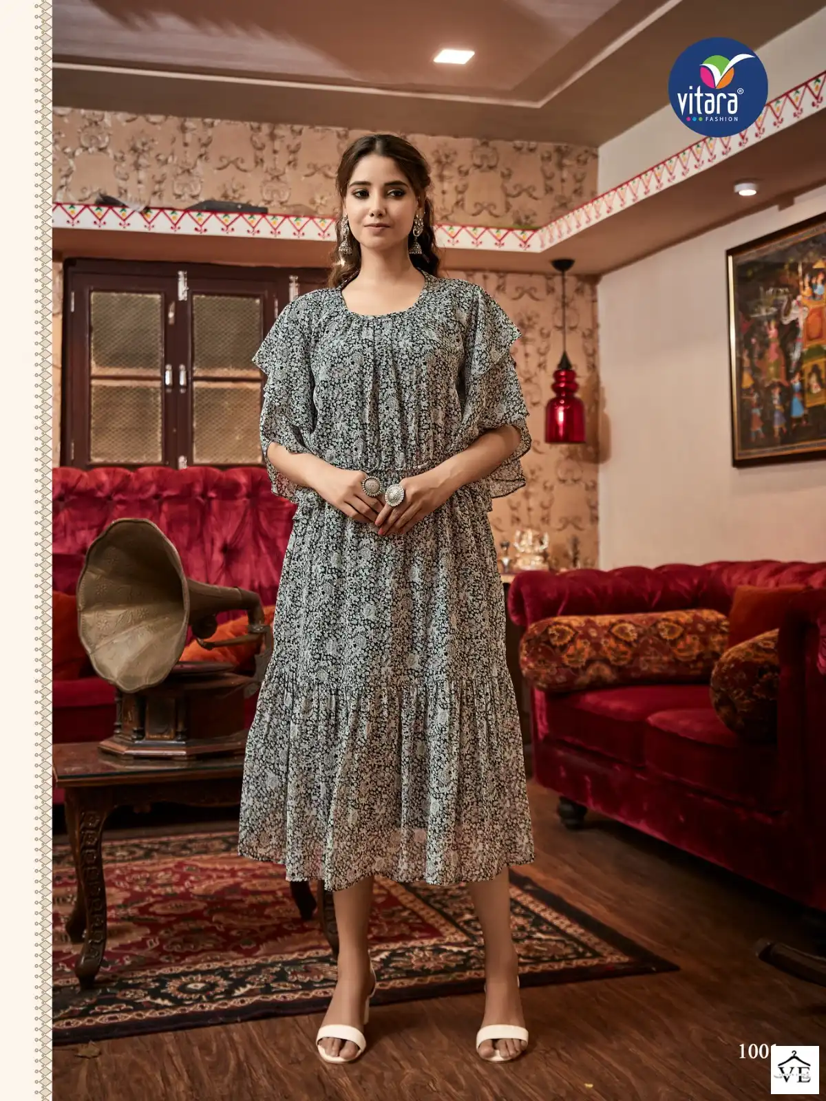 Vitara Fashion Oregan Georgette Tunic Wholesale Kurtis Catalog - Image 2