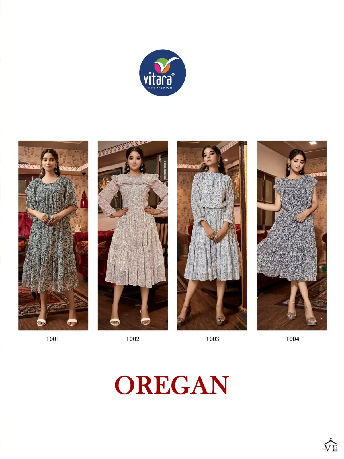 Vitara Fashion Oregan Georgette Tunic Wholesale Kurtis Catalog - Image 5