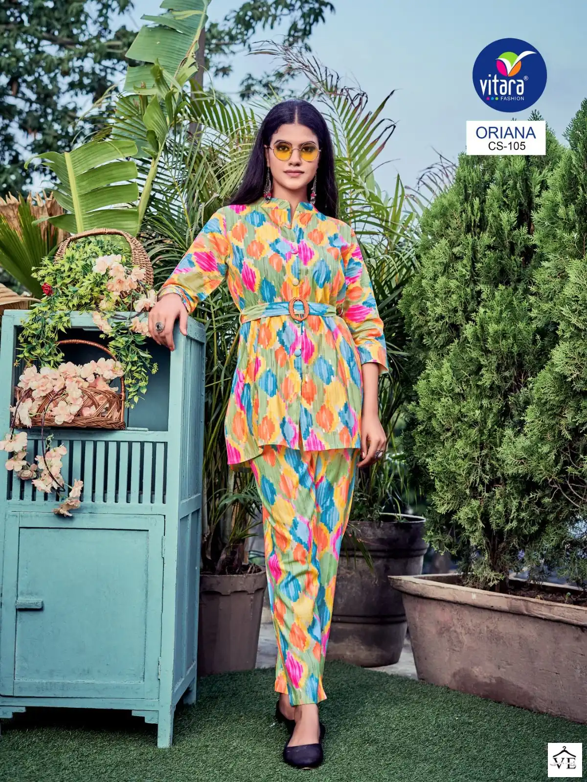 Vitara Oriana Viscos Modal Chaderi Wholesale Co-Ord Set Catalog — Wholesale Kurtis, MPA wholesale from Surat — view 3