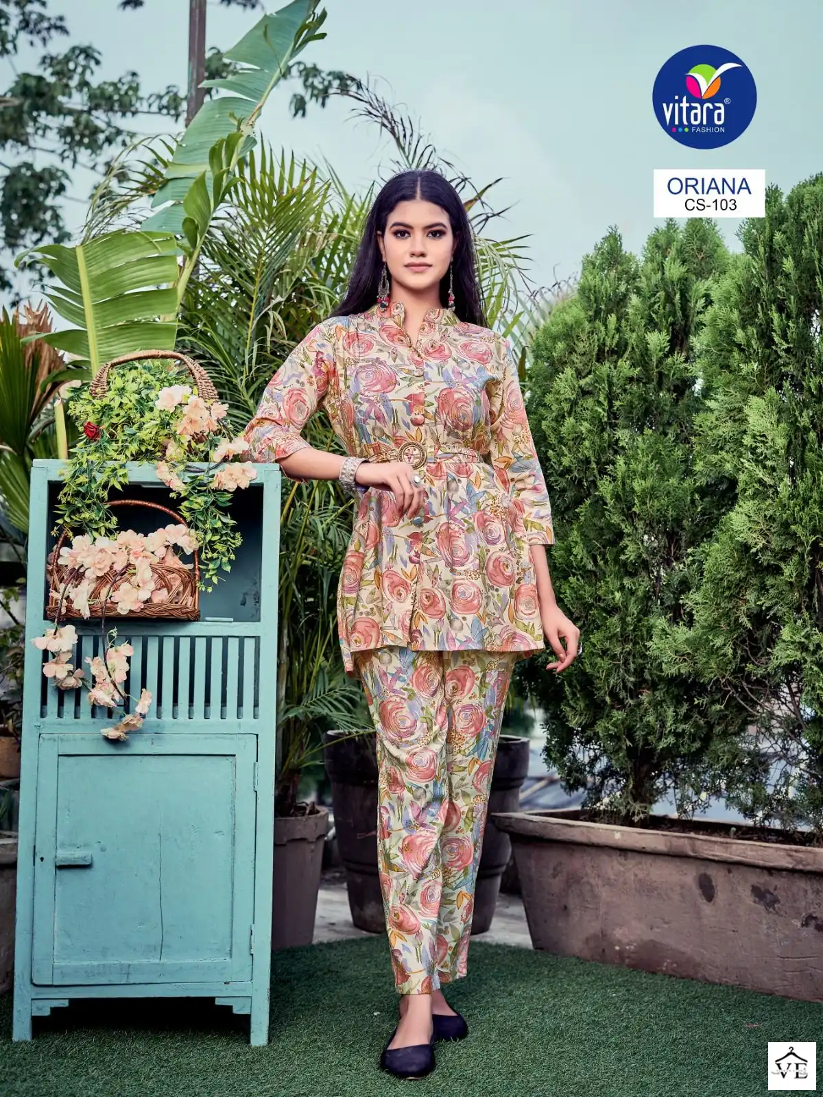 Vitara Oriana Viscos Modal Chaderi Wholesale Co-Ord Set Catalog — Wholesale Kurtis, MPA wholesale from Surat — view 4